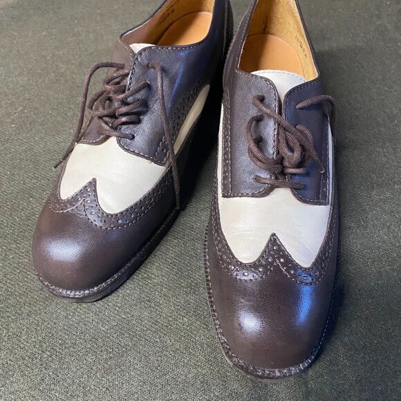 Nine West Two-toned Leather Wingtip Women's Sz 8 - Picture 1 of 7